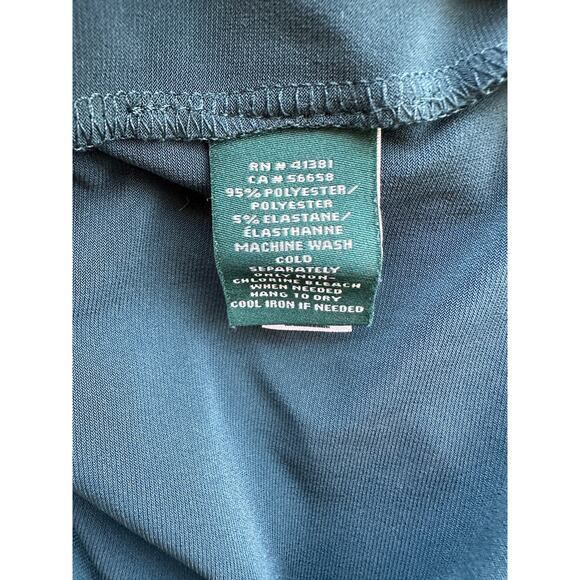 Lauren Ralph Lauren Women's Sz: 12 Woodland Green Cowl Neck Ruched Sheath Dress - Picture 8 of 12